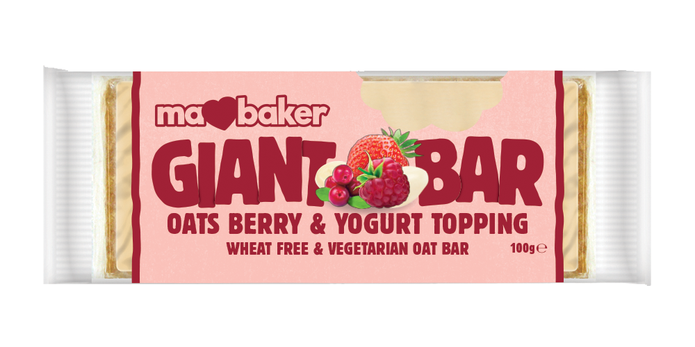 Ovsena ploščica MaBaker Gozdni sadeži in jogurt 100g